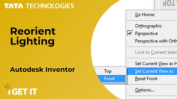 change direction of lighting in autodesk inventor