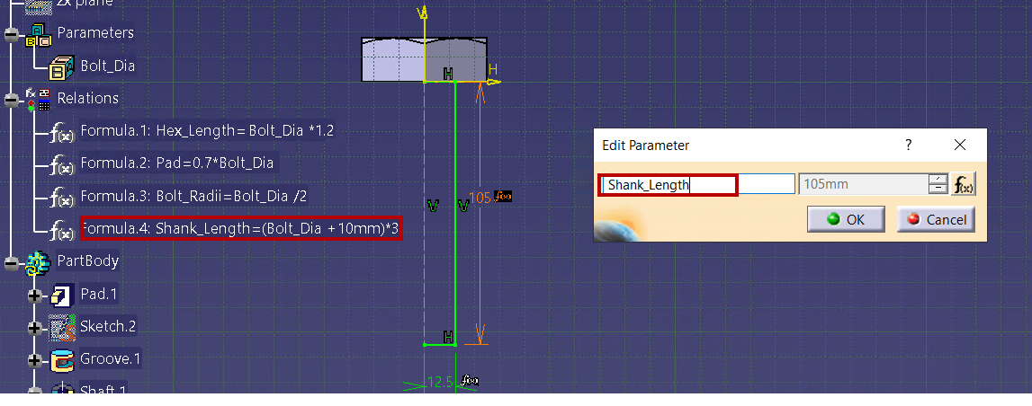 Creating Formulas to form Parametric model | CATIA V5 | i GET IT by ...