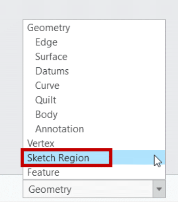 Selection Filter to Sketch Region.