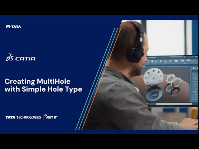 Creating a MultiHole with Simple Hole Type in CATIA V5 R34