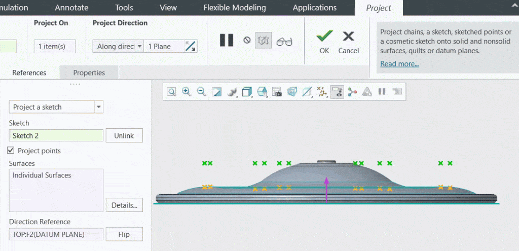 Creo_parametric_sketched points