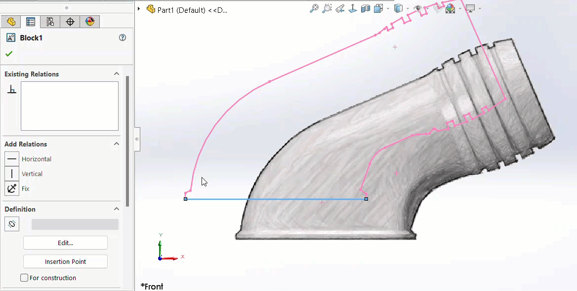 Editing a Sketch Picture in SOLIDWORKS and managing the reference image and sketch geometry in separate sketches.